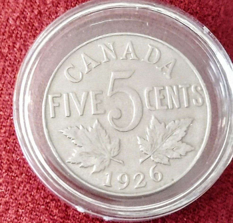 Very rare 1926  Canadian nickel